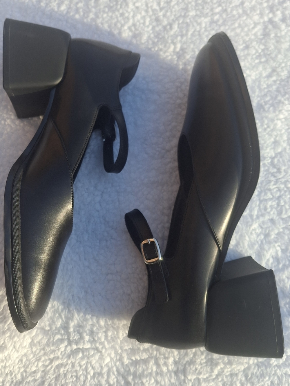 Vagabond Black Leather Square Toe Mary Jane Block Heel  - Size 41 - Picture 4 of 11